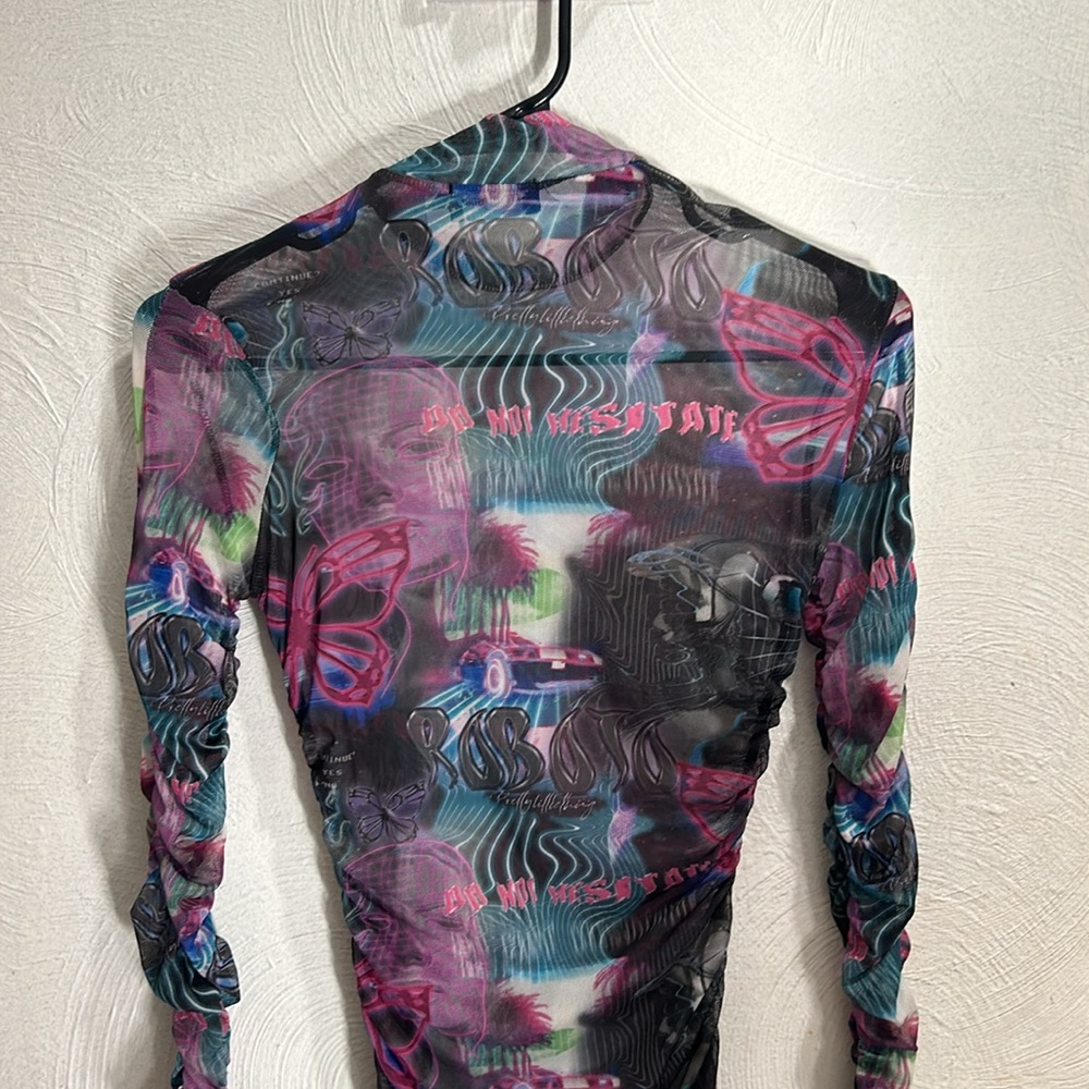 PrettyLittleThing Multicolor Mesh Top - Picture 9 of 10